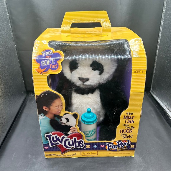 FurReal Friends Luv Cubs Panda Bear Interactive‎ Plush Toy With Bottle